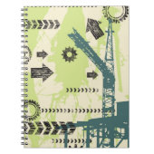 Abstracte hi-tech achtergrond notitieboek (Voorkant)