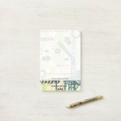 Abstracte hi-tech achtergrond post-it® notes (Op bureau)