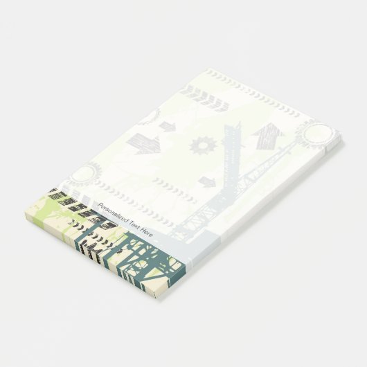 Abstracte hi-tech achtergrond post-it® notes (Schuin)