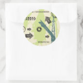 Abstracte hi-tech achtergrond ronde sticker (Tas)