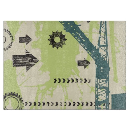 Abstracte hi-tech achtergrond snijplank (Voorkant)