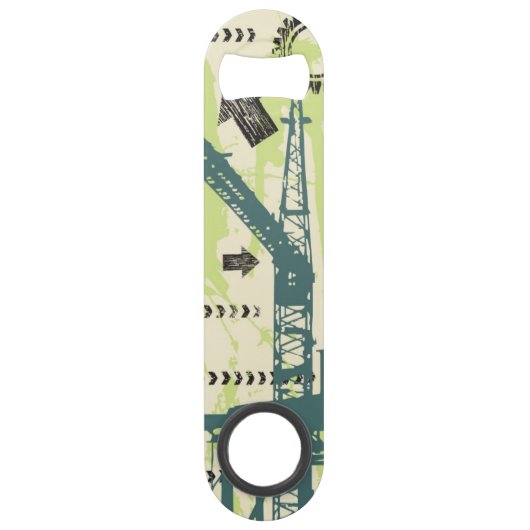 Abstracte hi-tech achtergrond speed flessenopener (Voorkant)