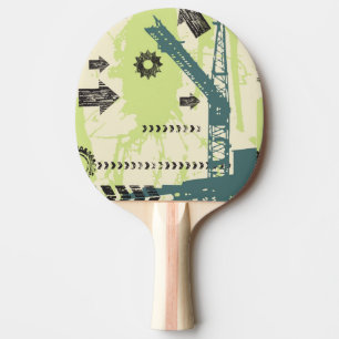 Abstracte hi-tech achtergrond tafeltennisbatje