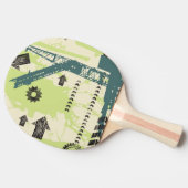 Abstracte hi-tech achtergrond tafeltennisbatje (Zijkant)