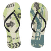 Abstracte hi-tech achtergrond teenslippers (Voetbed)