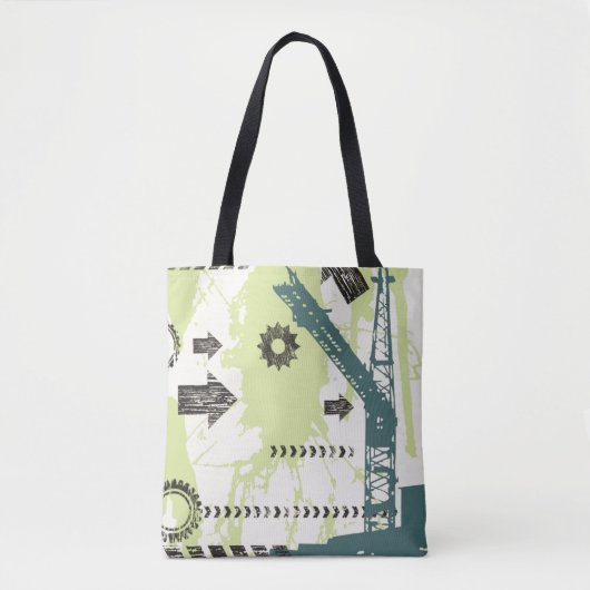 Abstracte hi-tech achtergrond tote bag (Voorkant)