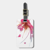 Abstracte Hibiscus Flower Bagagelabel (Voorkant verticaal)