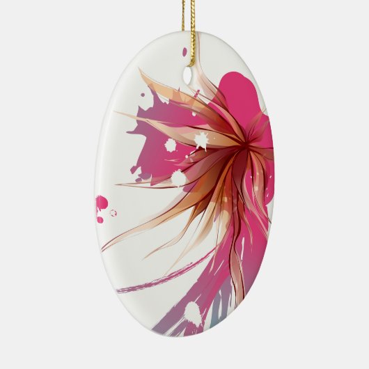 Abstracte Hibiscus Flower Keramisch Ornament (Rechts)