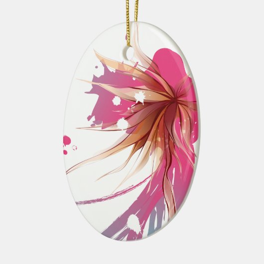 Abstracte Hibiscus Flower Keramisch Ornament (Links)