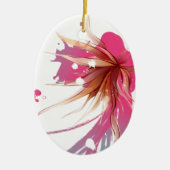 Abstracte Hibiscus Flower Keramisch Ornament (Voorkant)