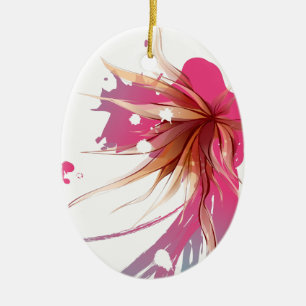 Abstracte Hibiscus Flower Keramisch Ornament