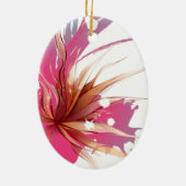 Abstracte Hibiscus Flower Keramisch Ornament (Achterkant)