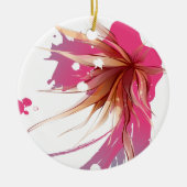 Abstracte Hibiscus Flower Keramisch Ornament (Voorkant)