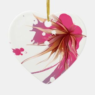 Abstracte Hibiscus Flower Keramisch Ornament