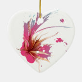 Abstracte Hibiscus Flower Keramisch Ornament (Achterkant)