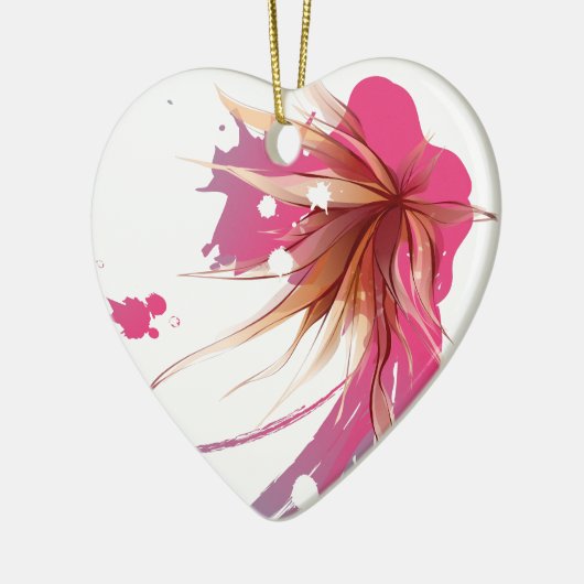 Abstracte Hibiscus Flower Keramisch Ornament (Links)