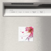 Abstracte Hibiscus Flower Magneet (Insitu (Vaatwasser))