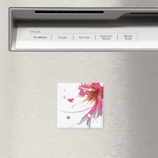 Abstracte Hibiscus Flower Magneet (Insitu (Vaatwasser))