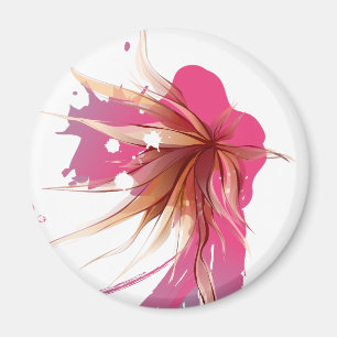 Abstracte Hibiscus Flower Magneet