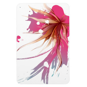 Abstracte Hibiscus Flower Magneet