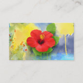 Abstracte Hibiscus Flower Modern Visitekaartje (Voorkant)