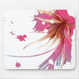Abstracte Hibiscus Flower Muismat