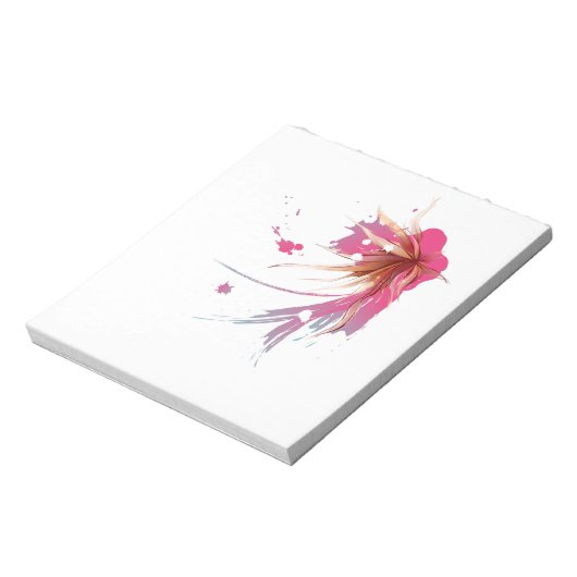 Abstracte Hibiscus Flower Notitieblok (Linkerzijde)
