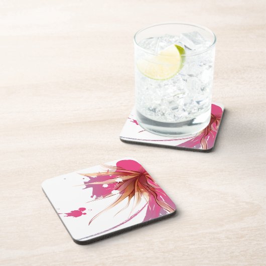 Abstracte Hibiscus Flower Onderzetter (Rechterzijde)