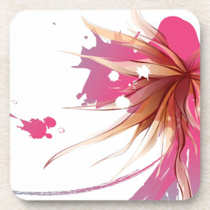 Abstracte Hibiscus Flower Onderzetter