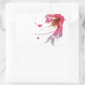 Abstracte Hibiscus Flower Rechthoekige Sticker (Tas)