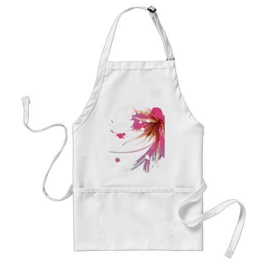 Abstracte Hibiscus Flower Standaard Schort (Voorkant)