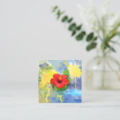 Abstracte Hibiscus Flower Vierkante Visitekaartje (Staand voorkant)