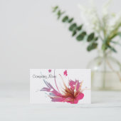 Abstracte Hibiscus Flower Visitekaartje (Staand voorkant)