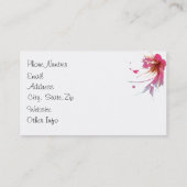 Abstracte Hibiscus Flower Visitekaartje (Achterkant)