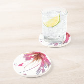 Abstracte Hibiscus Flower Zandsteen Onderzetter (Zijkant)