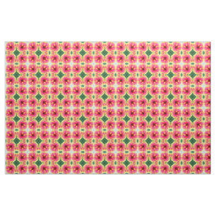 Abstracte Hibiscus Kaleidoscoop Stof