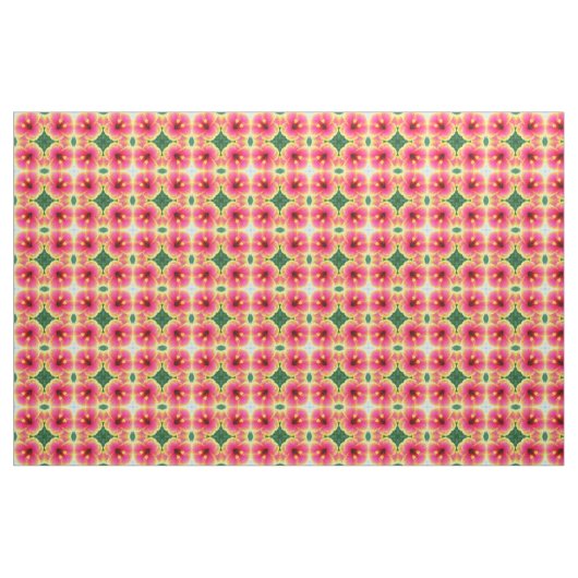 Abstracte Hibiscus Kaleidoscoop Stof (Yard (91,4 cm))