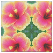 Abstracte Hibiscus Kaleidoscoop Stof (Close Up)