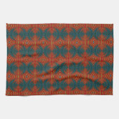 Abstracte hippie Cool Red Blue Ethnic Trippy Theedoek (Horizontaal)
