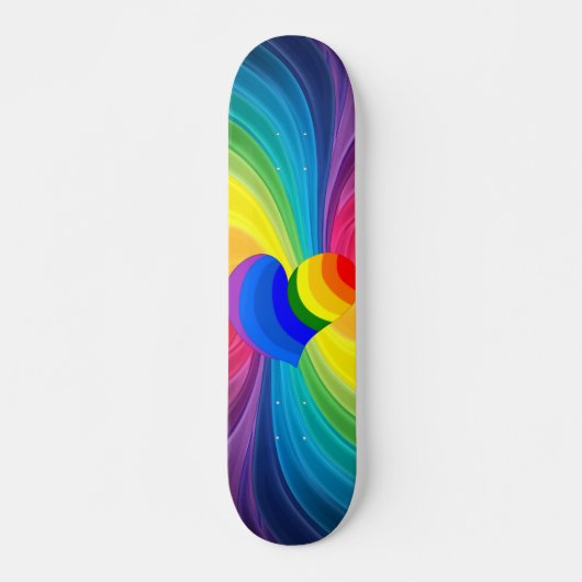 Abstracte Hippie Heart Skateboard Deck (Voorkant)