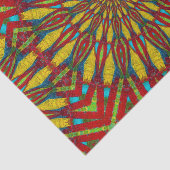 Abstracte Hippie Red en gele stammen uit etnische  Tissuepapier (Detail)