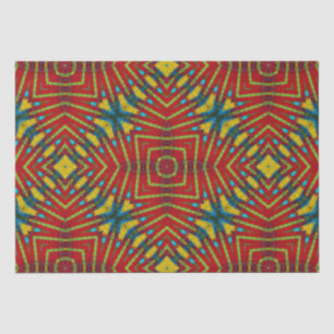 Abstracte Hippie Red en gele stammen uit etnische Tissuepapier