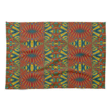 Abstracte hippie Red Yellow Blue Ethnic Trippy