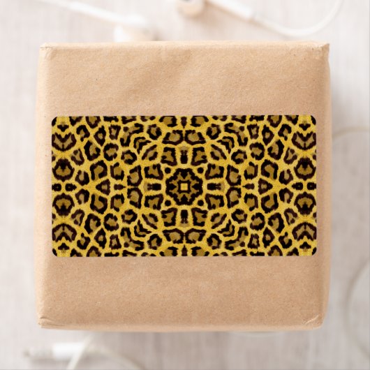 Abstracte Hipster Cheetah Dierenprint Etiket (Insitu)