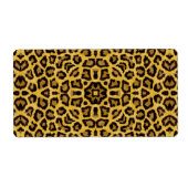 Abstracte Hipster Cheetah Dierenprint Etiket (Voorkant)