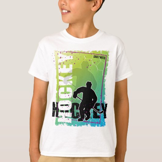 Abstracte Hockey-speler T-shirt (Voorkant)