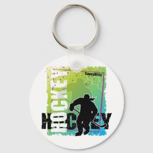 Abstracte Hockey (vrouw) Sleutelhanger