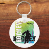 Abstracte Hockey (vrouw) Sleutelhanger (Voorkant)