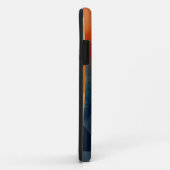 Abstracte hoeken van blauw en Sinaasappel Case-Mate iPhone Case (Achterkant/rechts)