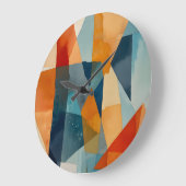 Abstracte hoeken van blauw en Sinaasappel Grote Klok (Hoek)